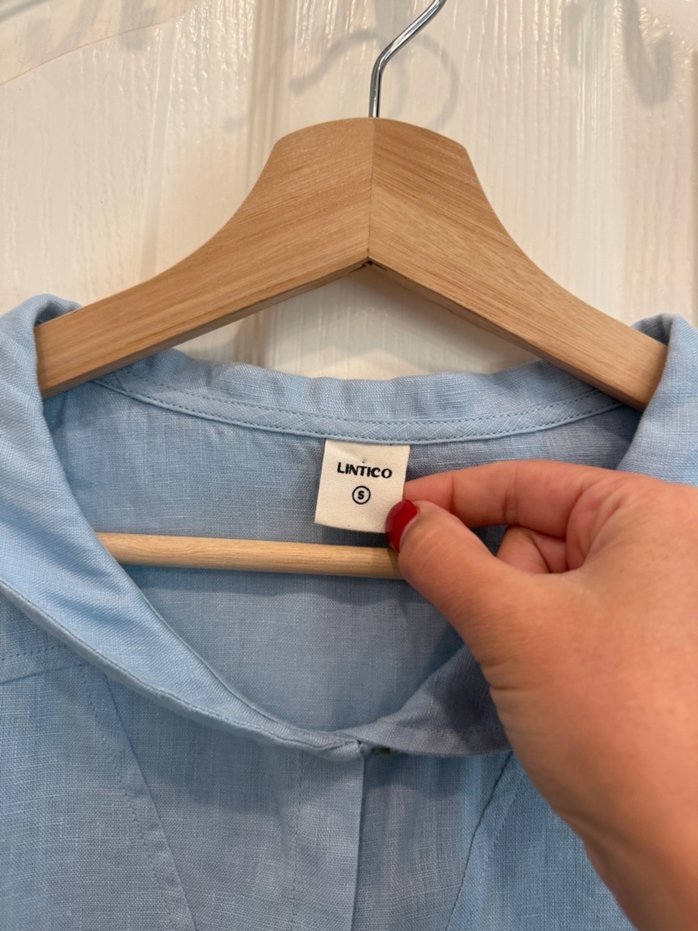 Lintico shawl collar linen blouse - Picture 6 of 9